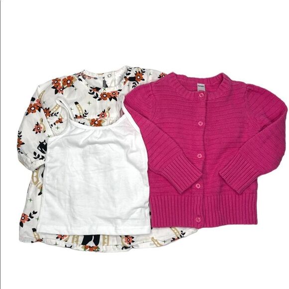 Old Navy and Hanes Girls Tops 3 Piece Bundle 2T - Picture 1 of 10